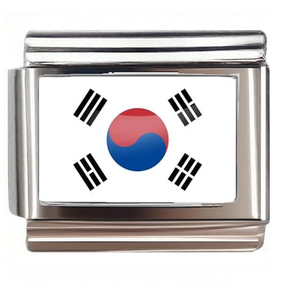 Italian Bracelet Charm,9mm,United Arab Emirates,Country & Culture > Flag - color: South Korea