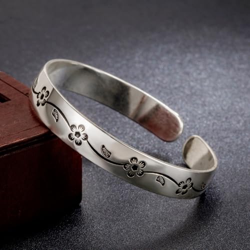 925 Sterling Silver Bracelet Plated Cuff Bangle Bracelet Fashionable Multi-layer Cross Wire Bangle Bracelet Open Adjustable Wide Cuff Bracelet for Teen Girls Fashion Jewelry - color: W-silver24