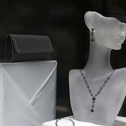 4 Pcs Rhinestone Jewelry Clutch Purses Bag Jewelry Sets for Women Wedding, Homecoming Bling Accessories Earrings Necklace Bracelet Evening Bag Handbag Clutch Purses