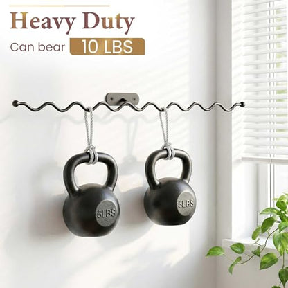 Jewelry Wall Mounted Organizer: 16" Wavy Necklace Storage for Apartment | Necklace Holder Organizer, Heavy Duty Jewelry Hanger for Gift Giving - 2 Pack - size: 16 inch