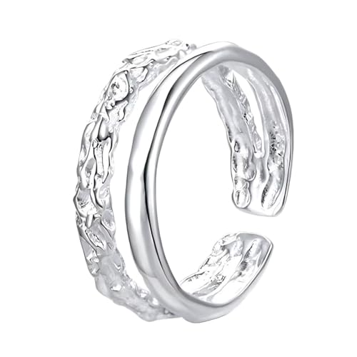 Real 925 Sterling Silver Rings Open Rings for Women Thumb Rings Vintage Rings Adjustable Rings Stackable Ring Band Statement Rings Rings for Men Promise Rings Party Rings Anniversary Rings Finger Ring - color: S925Ring06-13