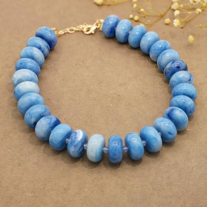 We We Chunky Colorful Beaded Necklace for Women Large Boho Statement Bead Chokers Necklaces Turquoise Blue Big Beads Jewelry Neck Summer Beach - color: sea blue