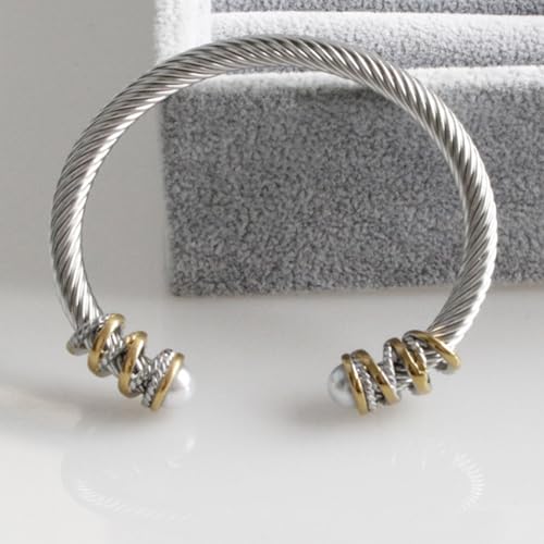 18K Gold Bangle Bracelets for Women 925 Sterling Silver Bracelets Bracelets Adjustable Boho Bracelets Stackble Cuff Bangle Bracelets for Men Women Chunky Gold Bangle Open Cuff Bracelets Christmas Gift - color: Bracelets-05