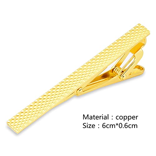 Gold Tone Regular Tie Clips Men-Skinny Tie Bar Suitable for Wedding Anniversary Business Meetings and Daily Life Necktie Accessories - style: pattern