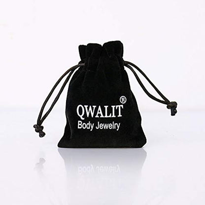 QWALIT Belly Button Rings 14G Surgical Steel Belly Rings CZ Opal Navel Piercing Jewelry for Women Girls 3/8" 10mm Silver Rose Gold - color: A16-3pcs-silver