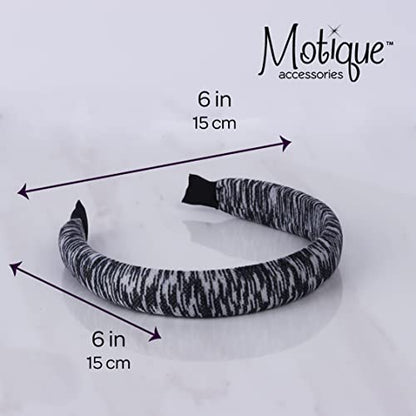 Padded Headband for Women for Women (Grey Stripe) - color: Striped Grey