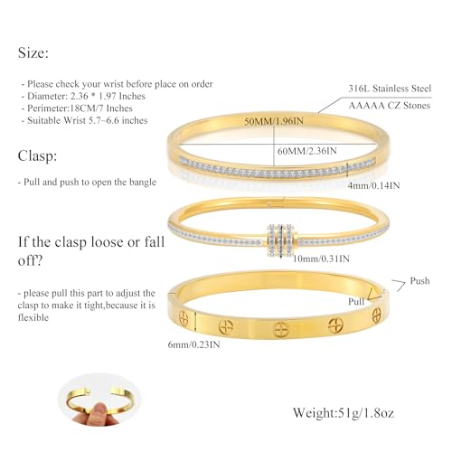 Camhanno Stackable Silver Bracelets for Women Stainless Steel Love & Friendship Bangle, Mothers Day Valentines Birthday Christmas Jewelry Gifts for Mom Her Wife Grandma - style: Style 5