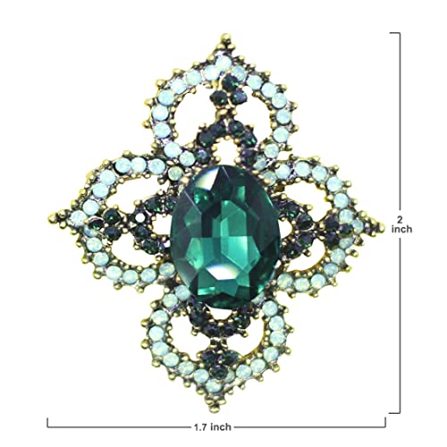Brooch Pins for Women Girls Fashion Flower Crystal Rhinestone Pearl Jewelry - color: Color 4