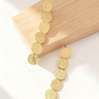 Gold Disc Tassel Dangle Drop Earrings for Women Layered Sequins Dangling Earring Sparkling Hanging Statement Jewelry Gift - color: gold2