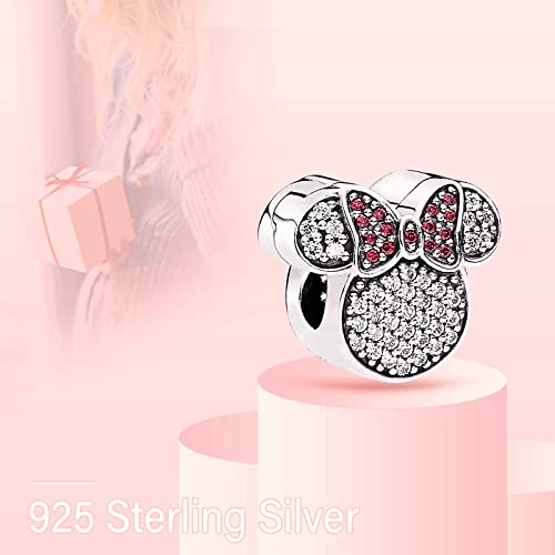 MITSOKU 925 Sterling Silver Charms for Bracelets Necklaces Animal prototype Pendant Safety Chain Dangle Pendants Beads Christmas Day Charms Jewelry Gift for Women - style: Cartoon Mouse Headwear