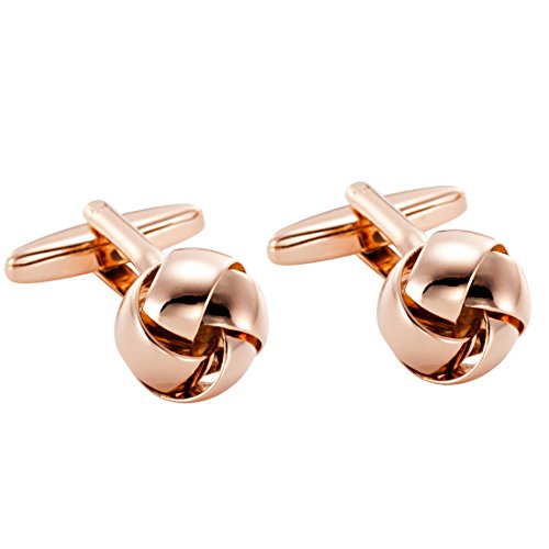 Urban Jewelry Mens Stainless Steel Nautical Knot Cufflinks Sharp Formal | Nautical Cufflinks Stainless Steel Rust Resistant Finish Polished Cufflink Finish Modern Cufflink Design Style - color: Knot Mens Cufflinks in Bronze