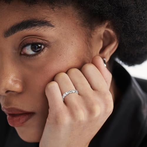OOOPEL Sterling Silver Adjustable Ring S925 Silver Rings for Women Cubic Zirconia Twist Love Knot Dainty Ring Silver Minimalist Open Finger Rings Silver Thumb Sterling Silver Ring - color: silver-D