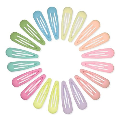 Small Hair Barrettes For Women No Slip Metal Snap Clips For Thin And Fine Hair,Matte Yellow Pink Blue Green Purple,20 PCS,1.97 x 0.5 Inch. - color: Matte Yellow Pink Blue Green Purple