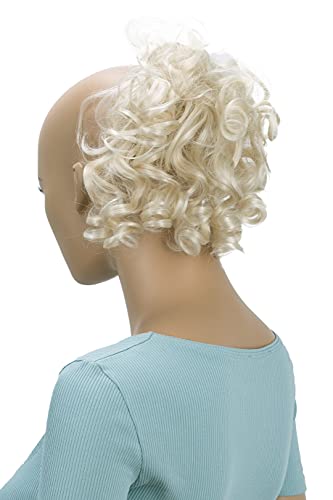 CAISHA Jumbo Hairpiece Scrunchy Updo Voluminous Curly Messy Bun Light Blonde G17L - color: light blonde #613 G17L