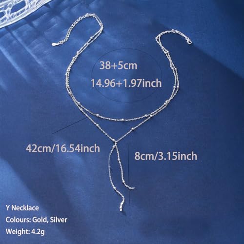 Otxas Lariat Necklace for Women Long Y Shaped Necklaces for Women Drop Necklace Y Shaped Jewelry - color: Style 1