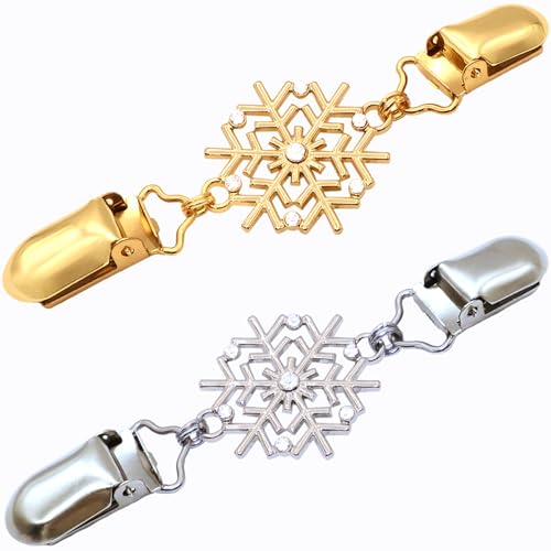 2 PCS Waist Cincher Clips Dress Clips Back Cinch for Shawl Cardigan Sweater Clothes Shirt Tightener Clip(Silvery Golden) - color: Color S