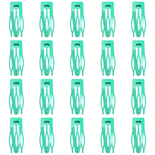 20 Pcs Snap Hair Clips for Women Snap Hair Barrettes Double Grip Hair Clips 3 Prong Clips for Hair Barrettes for Women Girls (Light green) - color: Light green