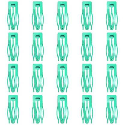 20 Pcs Snap Hair Clips for Women Snap Hair Barrettes Double Grip Hair Clips 3 Prong Clips for Hair Barrettes for Women Girls (Light green) - color: Light green