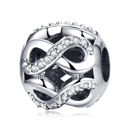 LaMenars 925 Sterling Silver Charms for Pandora Bracelets & Necklaces | Bead Charms Birthday Holiday Jewelry Gifts For Women - color: Infinity Charm