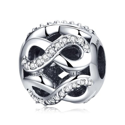 LaMenars 925 Sterling Silver Charms for Pandora Bracelets & Necklaces | Bead Charms Birthday Holiday Jewelry Gifts For Women - color: Infinity Charm