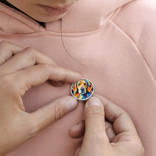 Gothic Raven Flowers Badge Pin Round Badge Metal Button Badges Brooch Lapel Pin for Men Women 1 Inch - color: style-7