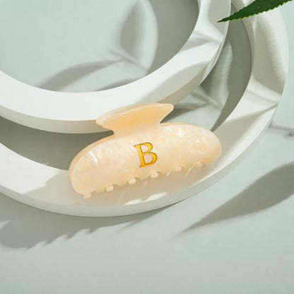 LILIE&WHITE Acrylic Letter Hair Clips For Women Stylish B Monogram | Alphabet Hair Clip Fashion Glitter Claw Clip Elegant And Durable Hair Accessory Large Hair Clips B - color: HC22539B