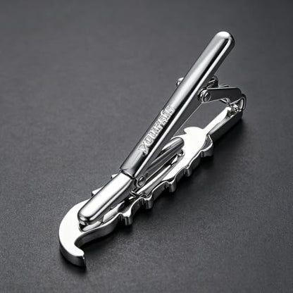 Yoursfs Feather Tie Clip For Men Stylish Tie Bar Metal Clasp Necktie Pin Business Wedding Clamp - style: silver