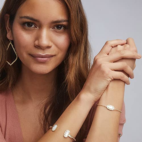 Kendra Scott Elaina Adjustable Chain Bracelet for Women, Fashion Jewelry, Gold-Plated - color: GOLD - IVORY MOTHER OF PEARL