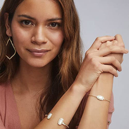 Kendra Scott Elaina Adjustable Chain Bracelet for Women, Fashion Jewelry, Gold-Plated - color: GOLD - IVORY MOTHER OF PEARL