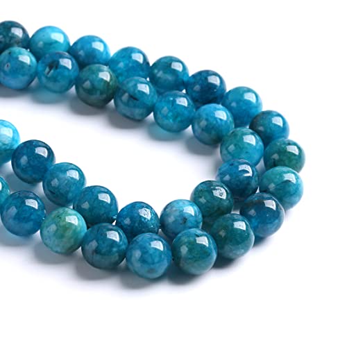 120PCS 6MM Blue Apatite Spacer Loose Beads for Jewelry Making DIY Bracelet Necklace 2 Strands - color: Apatite, size: 6mm (2 strands)