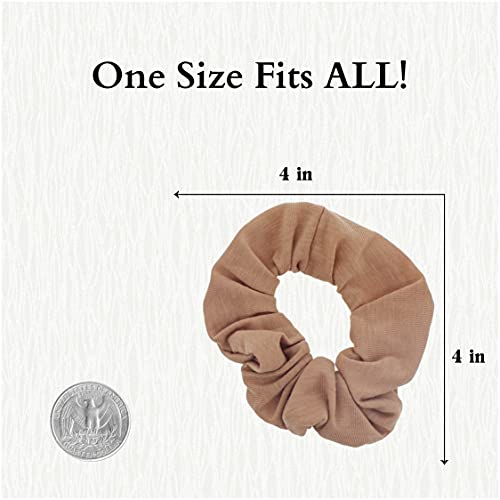 9 Pack Scrunchies Hair Ties (Browns) - color: Browns