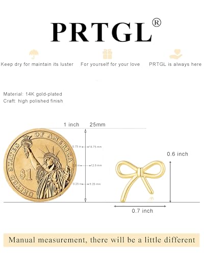 Stud Earrings for Women- 14K Gold/White Gold Plated/Black Bow Dragon Softball Snake Bat Stud Earrings - color: Bow