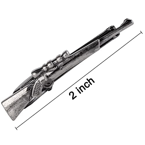 HAWSON 2 inch Tie Clip for Men-Novelty Sport Necktie Bar Clip,Tie Pin,Special Interesting Gift for Men - style: Gun