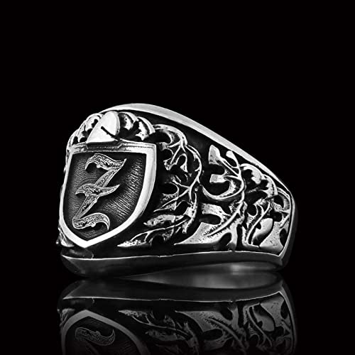 Engraved Initial Signet Ring, Monogram Letter Ring, Handmade Letter Ring, Personalized Gift for Him, Customized Name Ring, Initial Ring