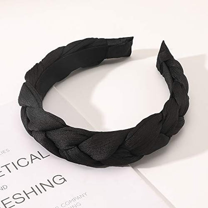 Headbands Women Hair Head Hands Braided Head Band Twist Hairbands for Girls Black Pink Gray White Hair Band - color: YHB-006
