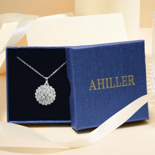 Ahiller Women's Necklace, Dainty Pendant Choker, Adjustable Chain | Heart Initial & Round Pendants, Daily Necklace,17-21" Adjustable Necklaces, Trendy Minimalist Jewelry, Stainless Steel Chain - color: DC-Silver, style: Other Shapes - Multi-Color