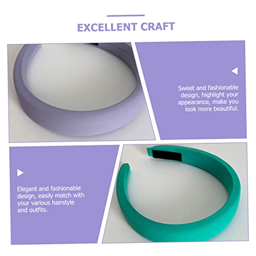 Healeved 2pcs Wide Padded Headbands for Women Lightweight Fabric Hair Accessories Soft for Everyday Use Parties and Travel