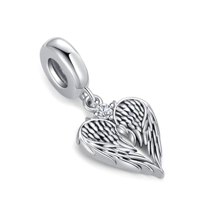 TCHYUN Spread Angle Wings Dangle Charm 12 Birthstone Bead for Pandora Bracelet Women Gift - style: Apr