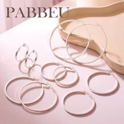 925 Sterling Silver Hoop Earrings Silver Hoops Earring Large Hoop Earrings | Jewelry for Her Gift Large Silver Hoop Earrings Hypoallergenic Thin Hoop Earring for Women Sensitive Ears 20/30/40/50/60/70mm - color: 60mm Silver