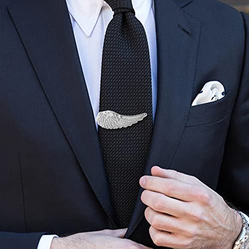 HAWSON 2 inch Tie Clip for Men-Novelty Sport Necktie Bar Clip,Tie Pin,Special Interesting Gift for Men - style: Angel Wing