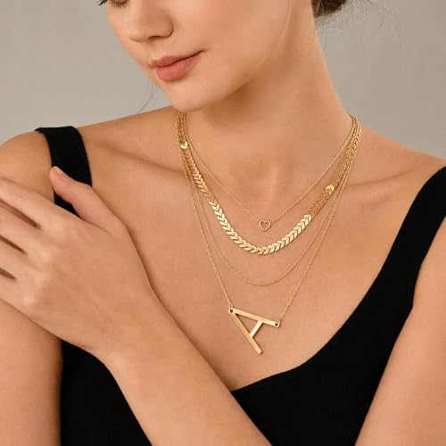 Vintage Gold Layered Necklaces for Women, 3-Piece Chunky Cuban Link & Paperclip Chain Set, Trendy Coin Pendant Choker Stack, Hypoallergenic Jewelry Gift - style: Gilt - Number