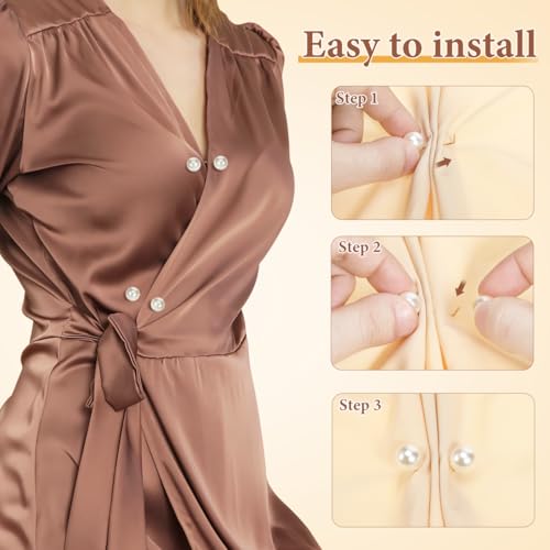 6pcs Faux Pearl Brooch Pins Safety Pin Wedding Decoration Shawl Collar Buttons Sweater Brooches