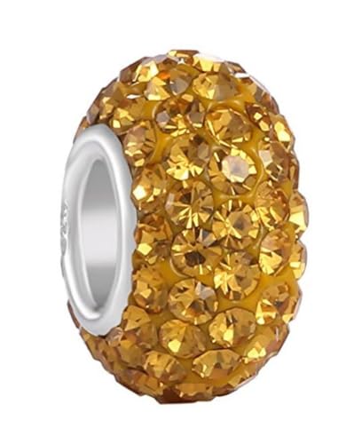 Adabele 1pc Solid 925 Sterling Silver Jan-Dec Birthstone Bead Charm - color: November