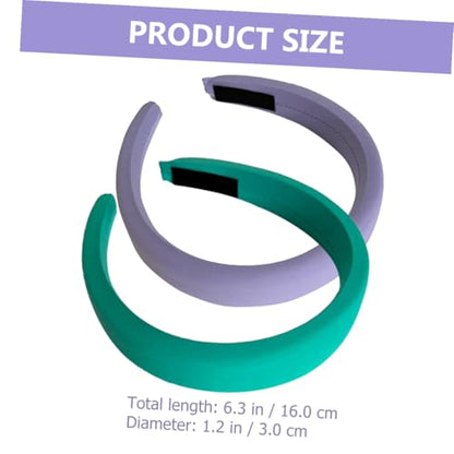 ARTIBETTER 2pcs Wide Padded Headbands for Women, Fabric Thick Hair Hoops, Non-slip Decorative Hairbands for Daily Wear and Sports