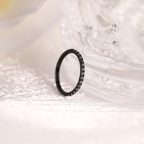 FUNLMO 20G 18G 16G 12G Nose Ring Hoop Conch Rook Daith Helix Tragus Piercing Jewelry 316L Surgical Steel Cartilage Earring Conch Hoop Earring Septum Jewelry Belly Lip Ring 5mm to 14mm - color: Black-Vitrail Medium CZ, 1pc