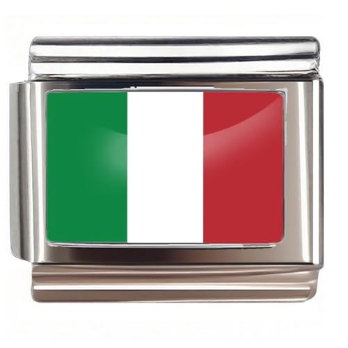 Italian Bracelet Charm,9mm,United Arab Emirates,Country & Culture > Flag - color: Italy