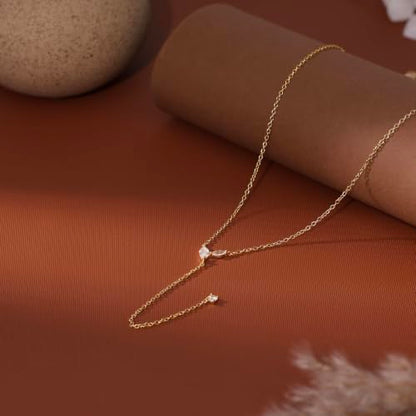 Gold Necklace for Women, Dainty Long Necklace 14k Gold Plated Lariat Long Necklaces for Women Trendy Simple Statement Drop Necklace Fashion Body Chain Prom Jewelry Gold Accessories - color: 21-Gold