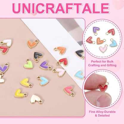 MECCANIXITY Enamel Alloy Heart Charm,Valentine Heart Pendants Love Jewelry Making Charm for DIY Necklace Bracelet Earrings Keychain - color: Light Yellow