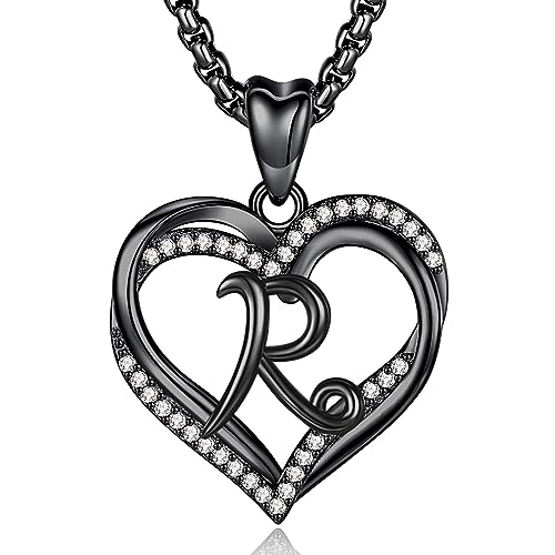 INFUSEU Unique Initial Necklaces for Women Girls Small Heart Letter Jewelry, Meaningful Personalized Gifts - style: R
