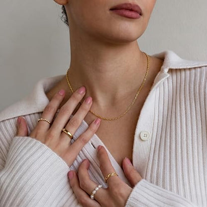 Gold Necklaces for Women 14K Gold Chain for Women Gold Cable Chain | Dainty Gold Cable Chain Necklace for Womens Simple Cable Chain for Men Necklaces 14-26” 14k gold necklaces for women men - size: 24in-60cm, style: 1.1mm